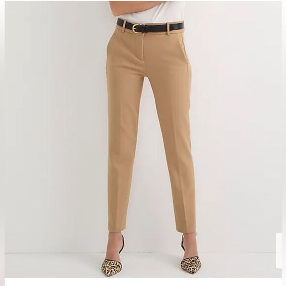 J. Crew Cameron slim cropped pant stretch G8547 Saddle Khaki Size 6 - Picture 1 of 10